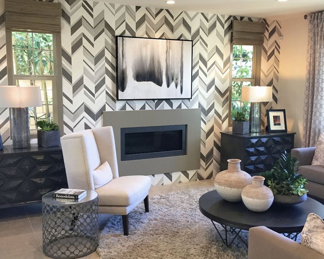 Great room with feature fireplace
